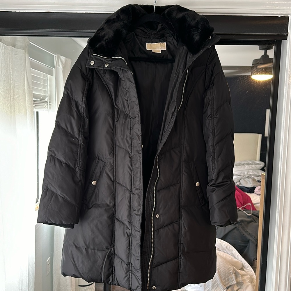 Michael Kors women’s medium black parka